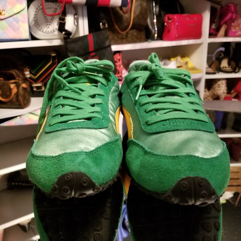 Puma Green and Yellow Women's Sneakers